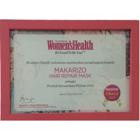Makarizo Hair Repair Mask is the it-item of 2013 in terms of beauty product awarded by Women's Health Indonesia